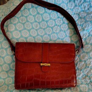 Faux Croc leather purse